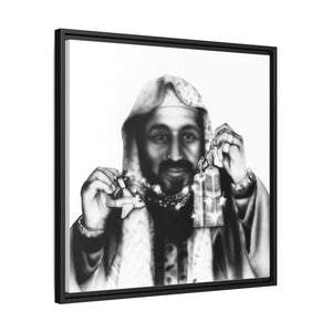 Framed Matte Canvas Wall Art — Retro Bling Portrait