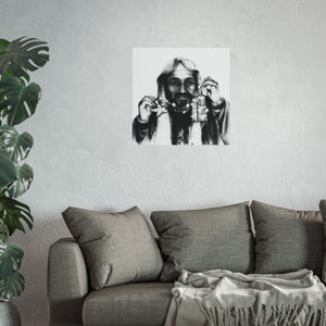 Fine Art Poster — Monochrome Portrait with Jewelry (Contemporary Wall Art)