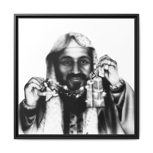 Framed Matte Canvas Wall Art — Retro Bling Portrait