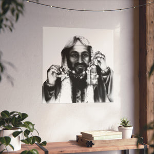 Fine Art Poster — Monochrome Portrait with Jewelry (Contemporary Wall Art)