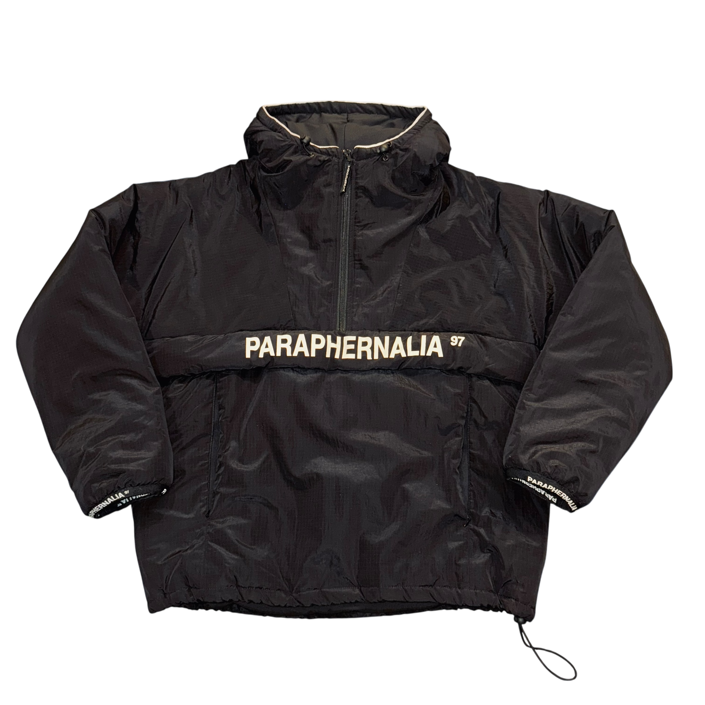 HALF-ZIP ANORAK [BLACK]